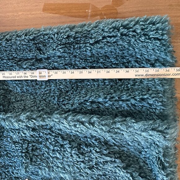 BCBGeneration Teddy Faux-Fur Blue-Green Coat L NWOT plush streetwear BOHO - Picture 15 of 16